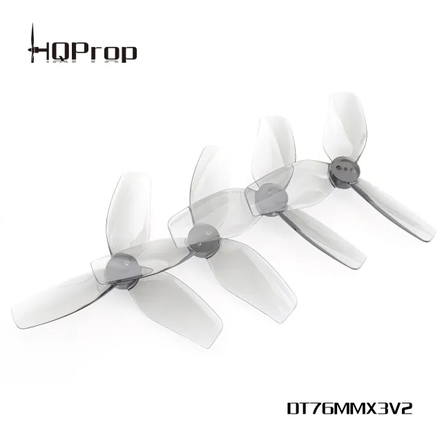 HQProp DT76MMX3 V2 for Cinewhoop Grey (2CW+2CCW)-Poly Carbonate
