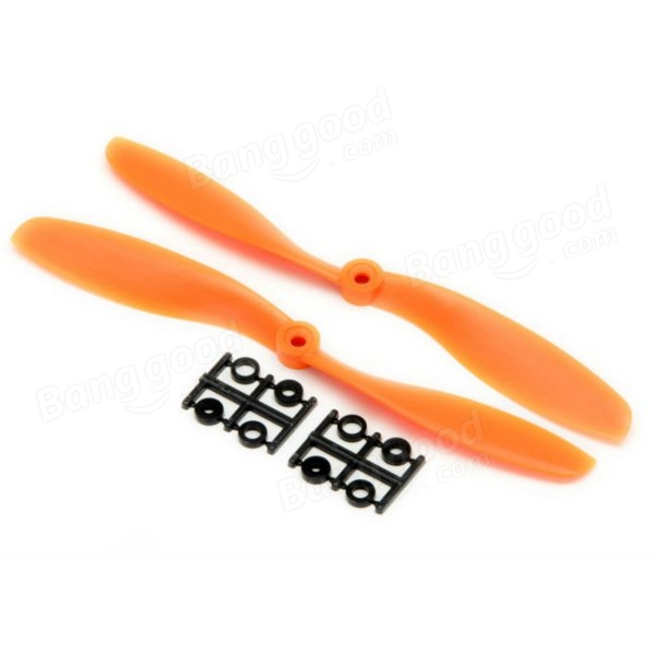 HQProp 8" x 4,5 Glass Comp. slowflyer Orange (2cw+2ccw)