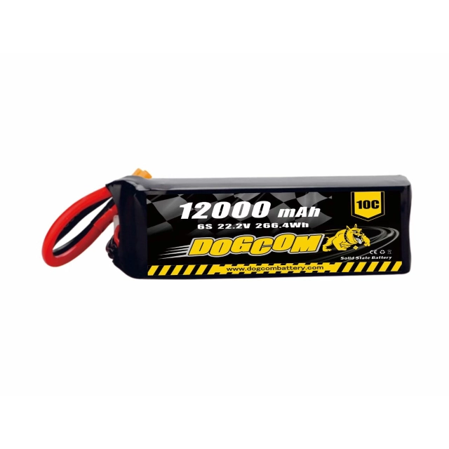 DOGCOM 12,000mAh 10C 22.2V 6S1P Semi-solid State Lipo Battery