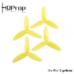 HQ Durable Prop 3X4X3 (2CW+2CCW)-Poly Carbonate Yellow
