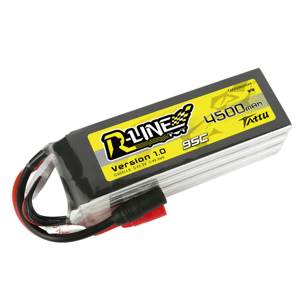 Tattu R-Line 4500mAh 6S 95C Lipo Battery With AS150 Plug