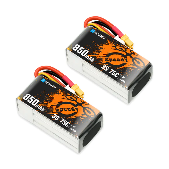 BETAFPV 850mAh 3S 75C Lipo Battery XT30 (2PCS)