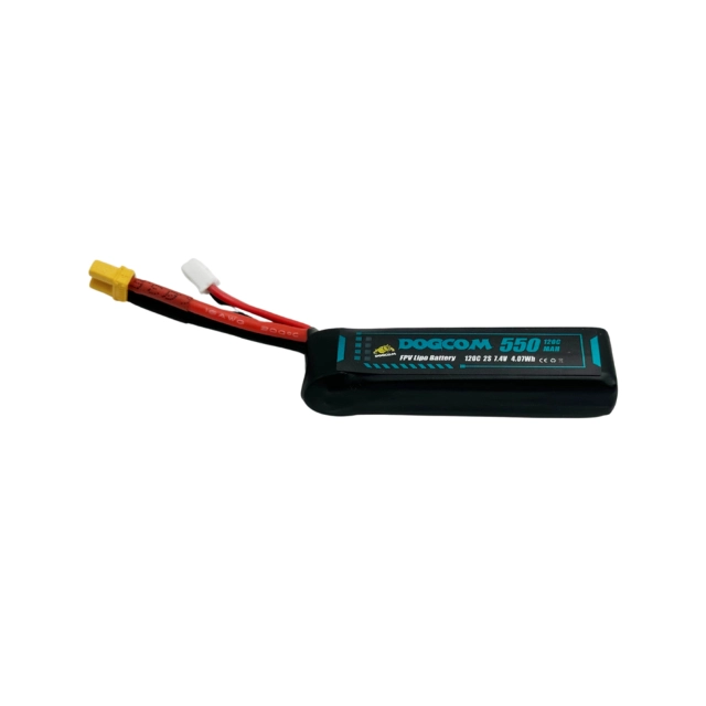DOGCOM 550mAh 120C 7.4V 2S Lipo battery with XT30 plug