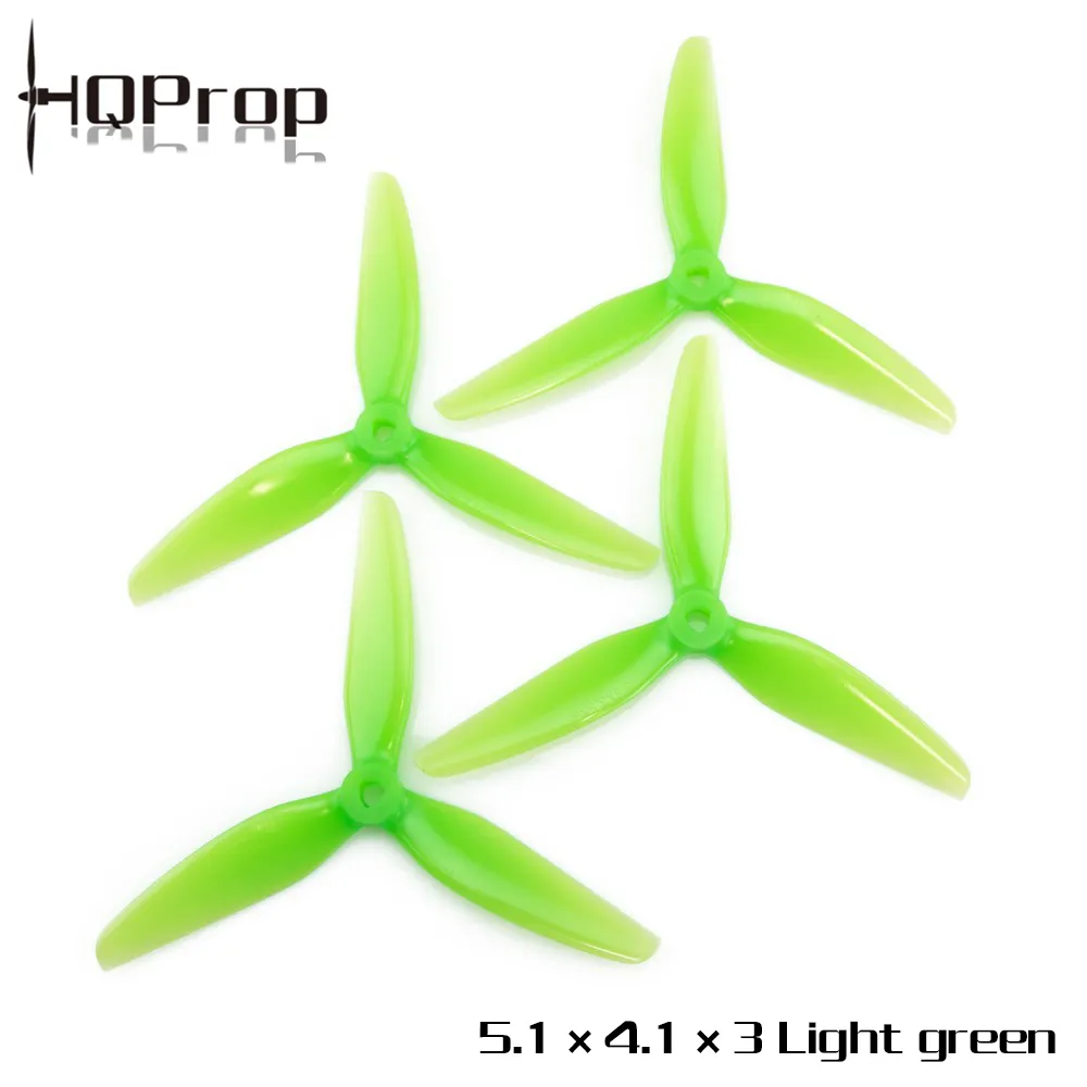 HQProp 5.1X4.1X3 (2CW+2CCW)-Poly Carbonate-POPO GREEN