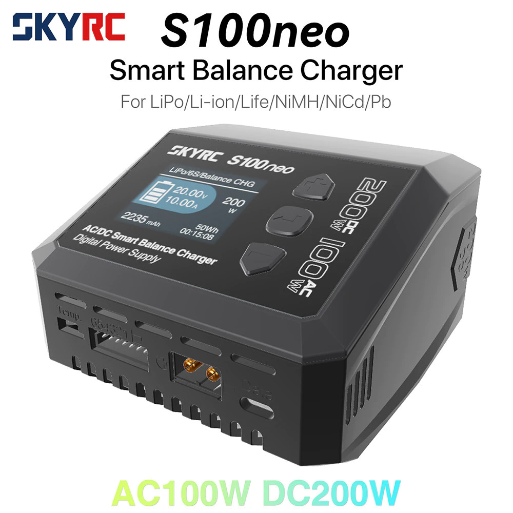SkyRC S100neo Smart RC Balance Charger with AC/DC Input