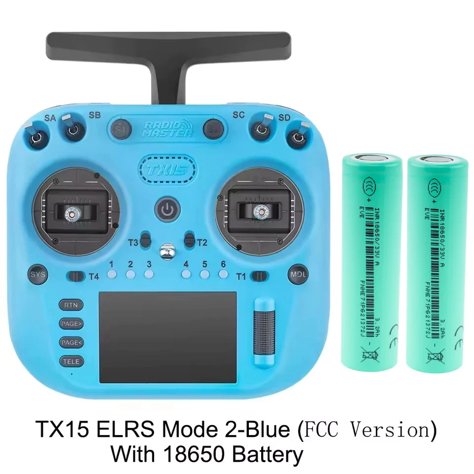 Radiomaster TX15 Radio Controller ELRS M2 BLUE 3200mah Battery