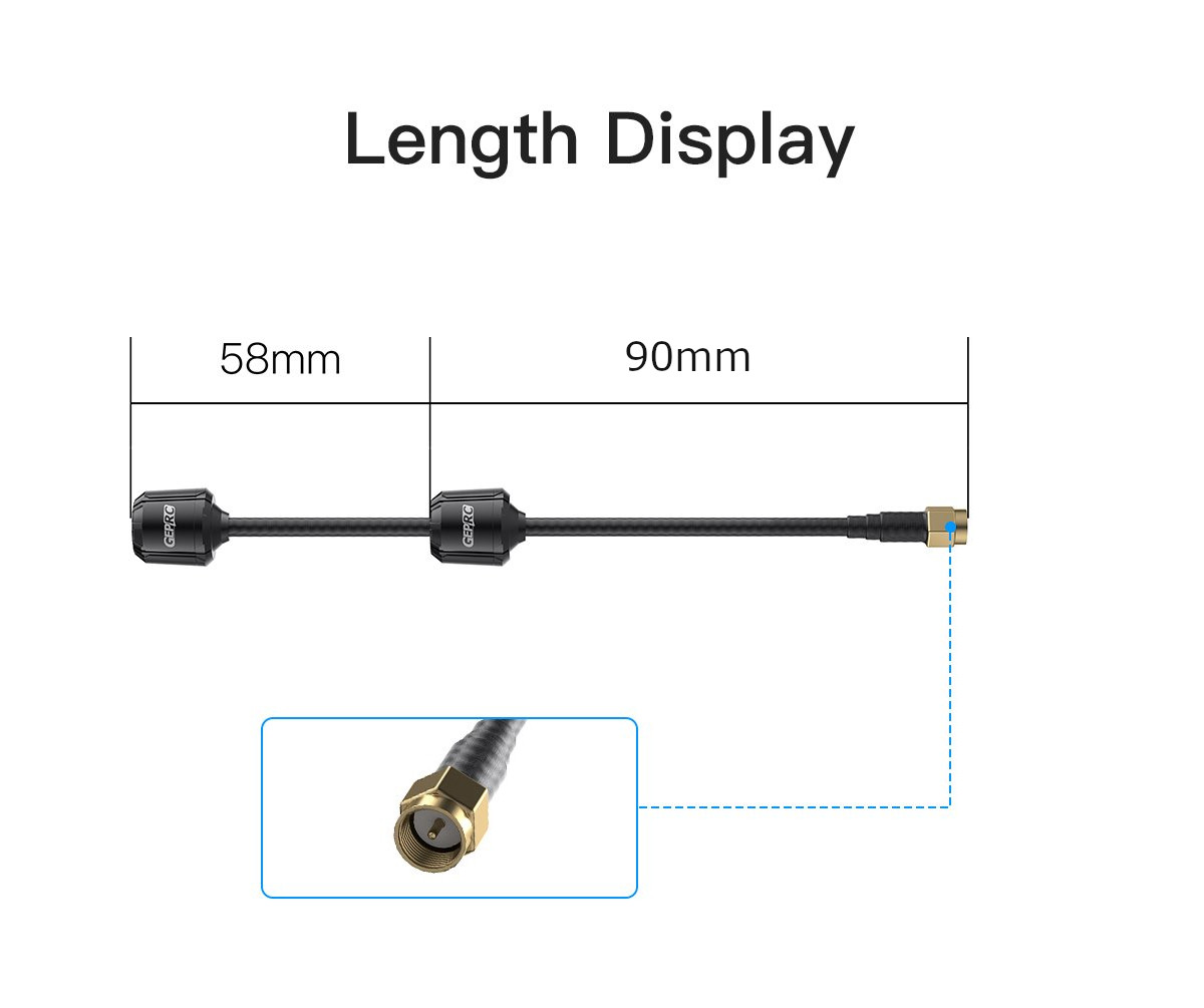 GEPRC Momoda2 5.8G DUAL Antenna SMA RHCP 90mm