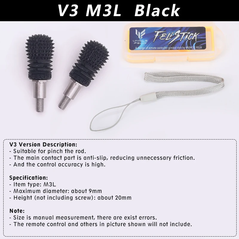 FeliStick V3 M3L FPV Remote Controller Gimbal Stick Ends - Black