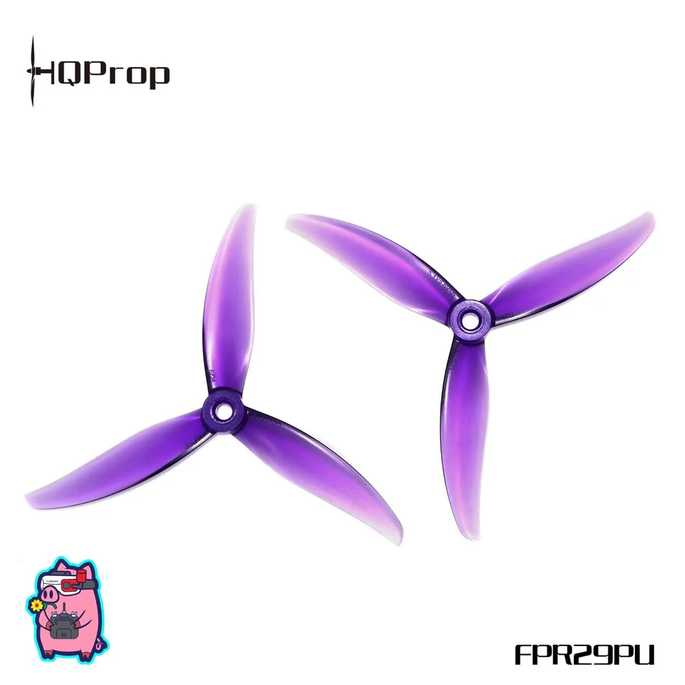 HQ Prop FlowerPig 5129 5.1" Propeller (2CCW+2CW) - PC Purple