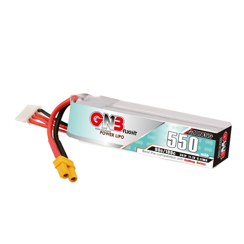 GNB 3S 11.1V 550mah 90C Max 180C LiPo Battery XT30