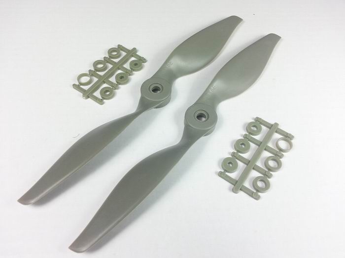 Gemfan 8 x 6 Nylon Propellers 2pcs (Grey) CCW for Plane