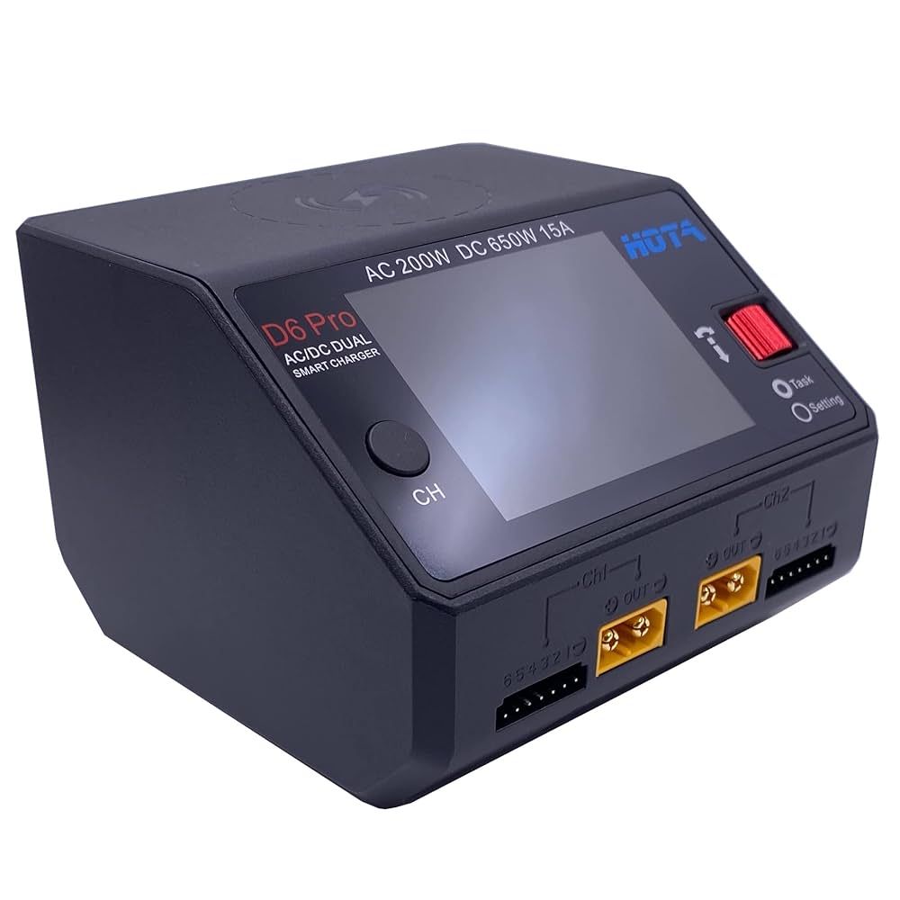 HOTA D6 PRO Dual Charger 1-6S AC200W/DC650W 15A - BLACK