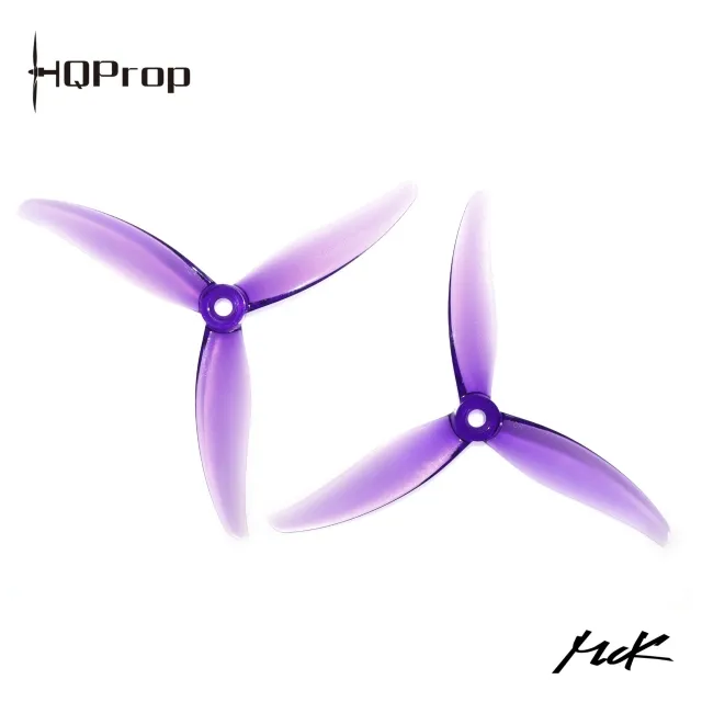 HQ MCK PROP TRI-BLADE 5" POLY CARBONATE PROP (2CW+2CCW) - Purple