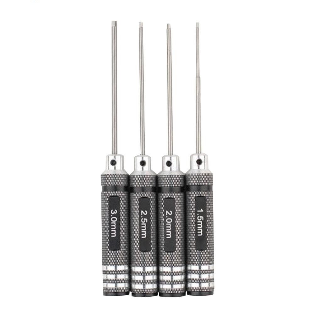 Hex Screwdriver Set 4 pcs - Silver Grey
