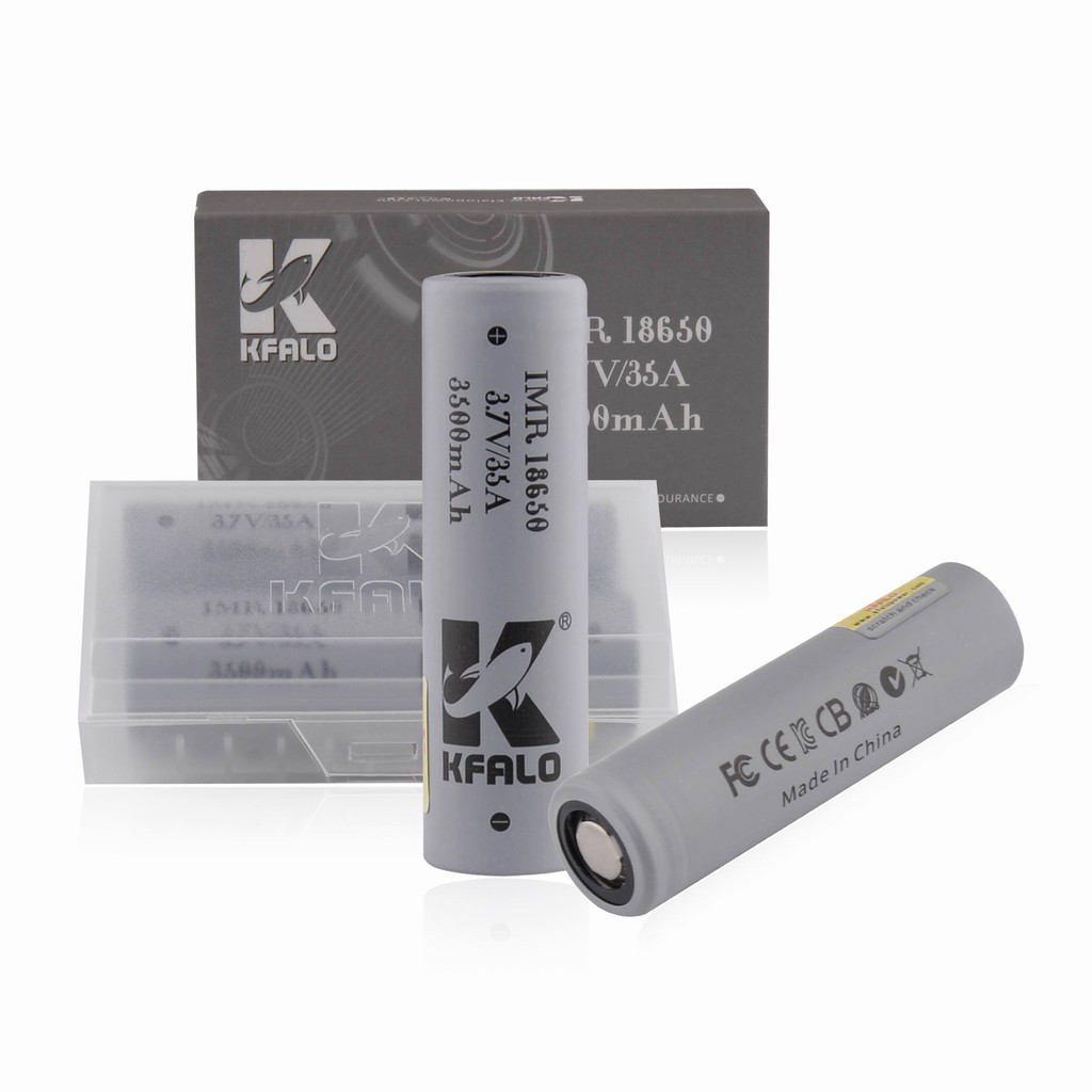 2pcs Kfalo 18650 3.7v 3500mah 35a High Drain Rechargeable