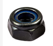 M3 Self-locking Nylon Nut Stainless Steel - Black