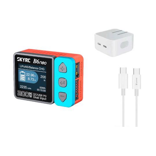 SkyRC B6 Neo 200w DC Smart Charger with PD3.0 50W power supply