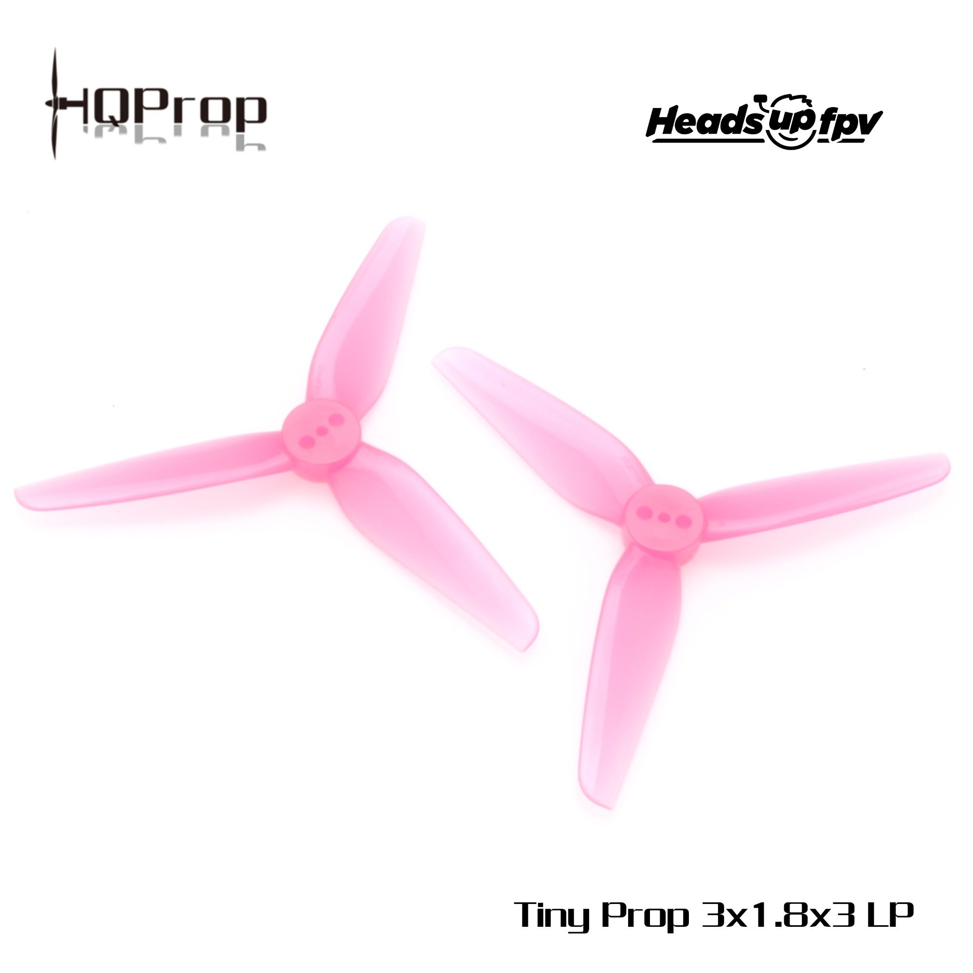 HQProp HeadsUP T3X1.8X3 -Poly Carbonate-1.5MM Pink