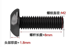M2x7mm Steel Bolt Hex Socket Cap Screw